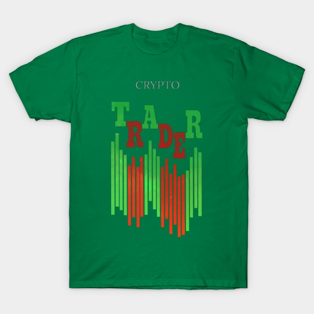 CRYPTO TRADER (CLEAN) / NEON GREEN T-Shirt by Bluespider
